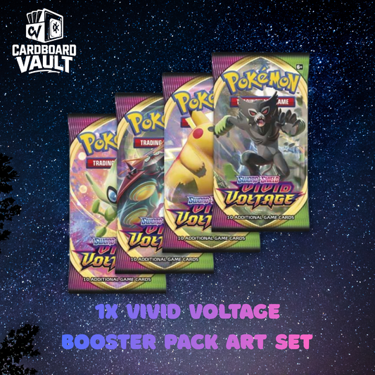 Pokémon TCG: Vivid Voltage SWSH04 - Booster Pack Art Bundle [Set of 4]