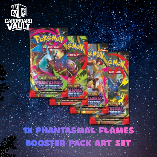 Pokémon TCG: Phantasmal Flames ME02 - Booster Pack Art Bundle [Set of 4]