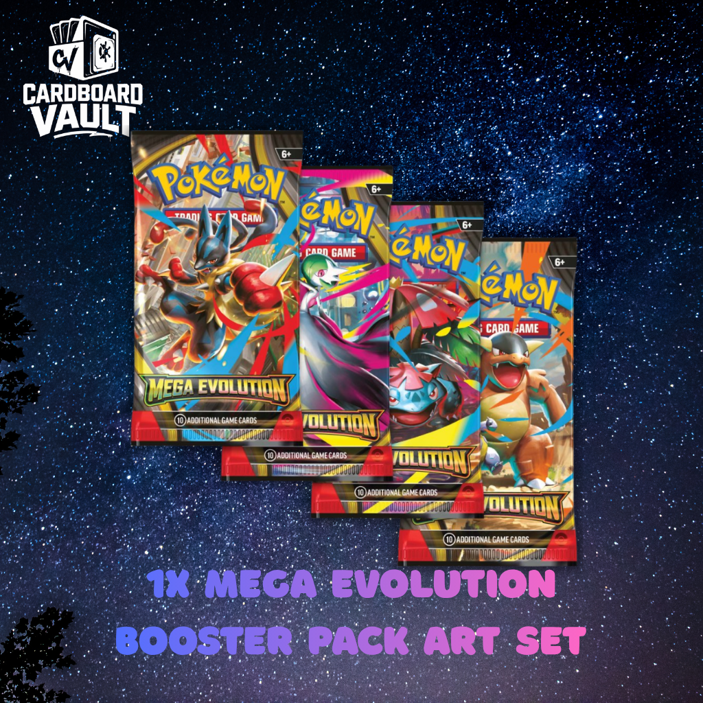 Pokémon TCG: Mega Evolution ME01 - Booster Pack Art Bundle [Set of 4]