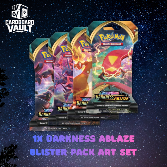 Pokémon TCG: Darkness Ablaze SWSH03 - Blister Pack Art Bundle [Set of 4]