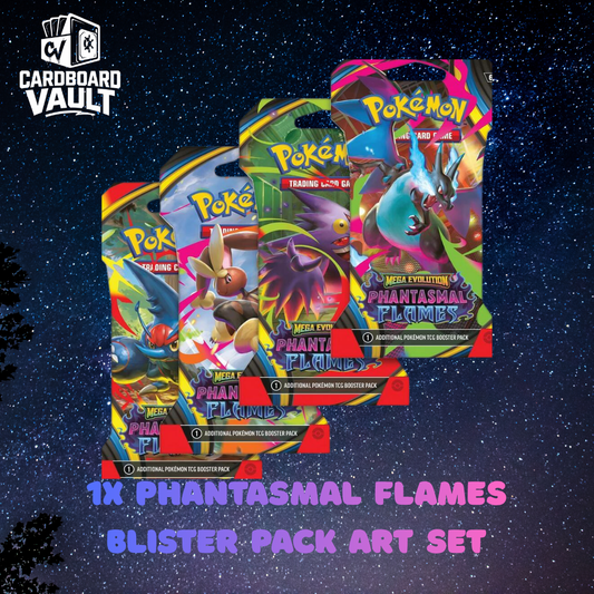 Pokémon TCG: Phantasmal Flames ME02 - Blister Pack Art Bundle [Set of 4]
