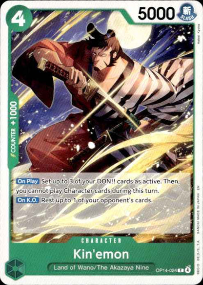 Kin'emon OP14-024 Common The Azure Sea's Seven Release Event Cards One Piece NM