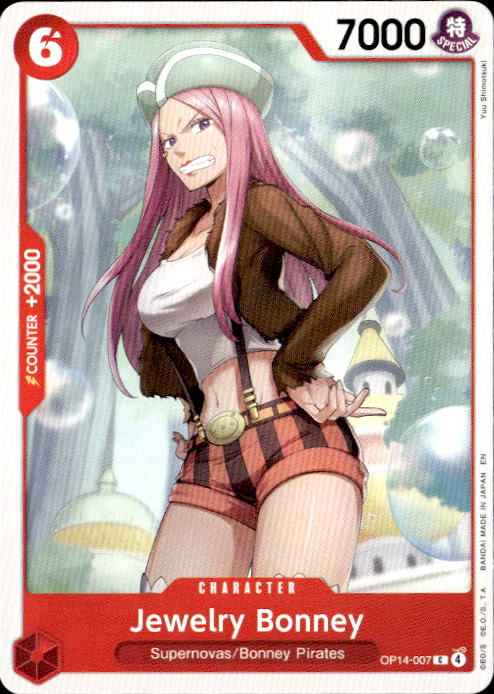 Jewelry Bonney OP14-007 Common The Azure Sea's Seven One Piece Near Mint