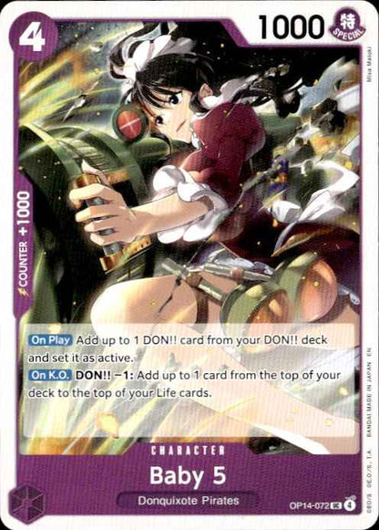 Baby 5 OP14-072 Uncommon The Azure Sea's Seven Release Event Cards One Piece NM