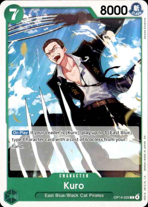 Kuro OP14-025 Common The Azure Sea's Seven One Piece Near Mint