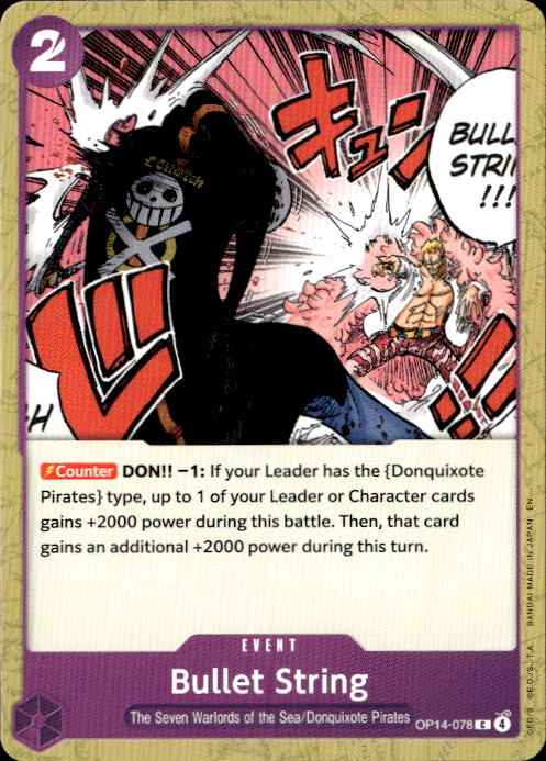 Bullet String OP14-078 Common The Azure Sea's Seven One Piece Near Mint