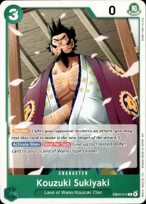 Kouzuki Sukiyaki EB04-014 The Azure Sea's Seven Release Event Cards One Piece NM