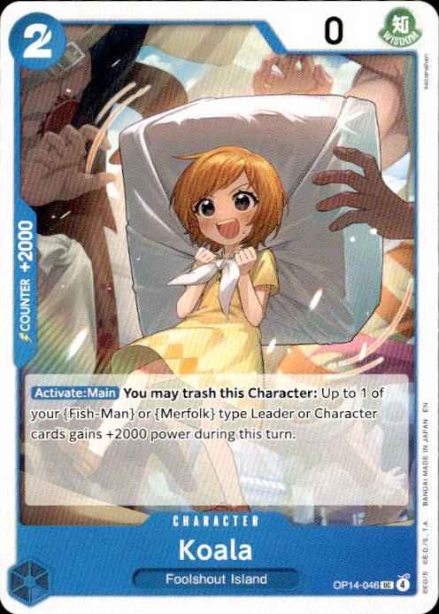 Koala OP14-046 Uncommon The Azure Sea's Seven One Piece Near Mint