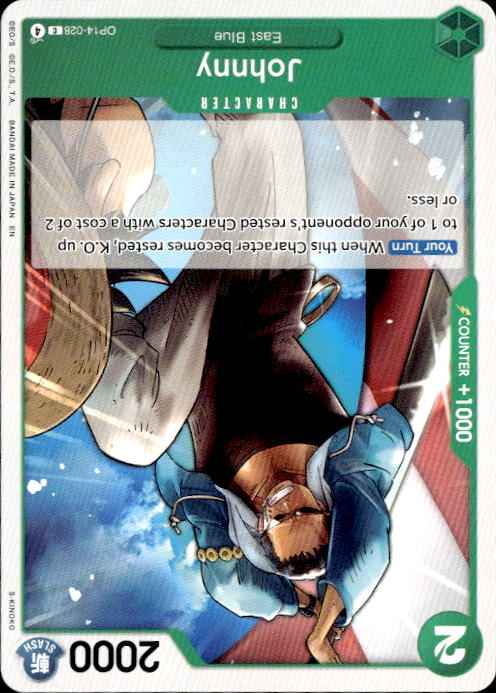Johnny OP14-028 Common The Azure Sea's Seven One Piece Near Mint