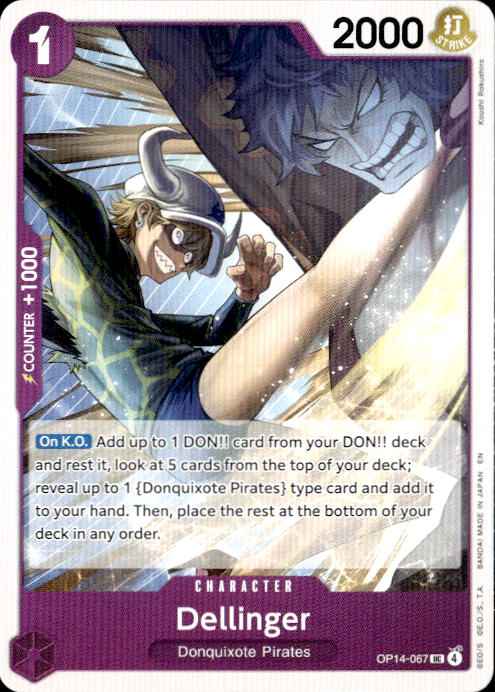 Dellinger OP14-067 Uncommon The Azure Sea's Seven One Piece Near Mint