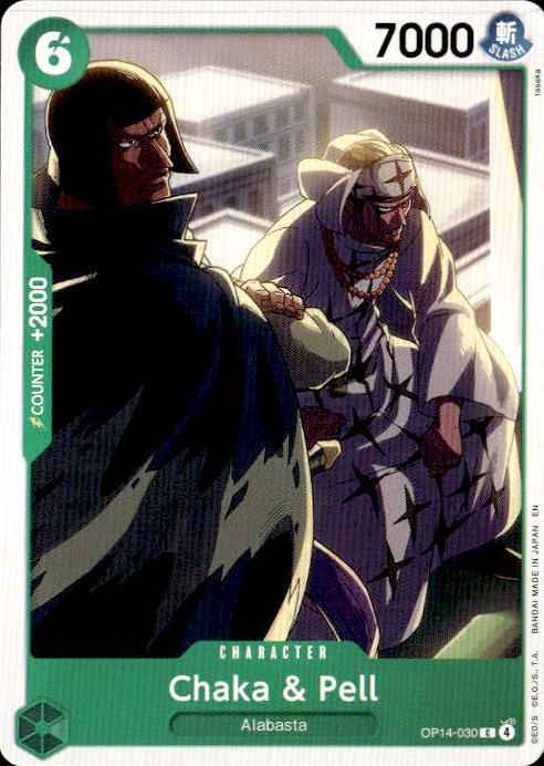 Chaka & Pell OP14-030 The Azure Sea's Seven Release Event Cards One Piece NM