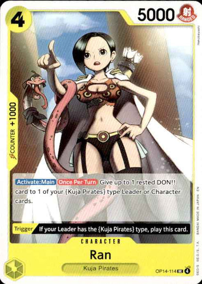 Ran OP14-114 Uncommon The Azure Sea's Seven Release Event Cards One Piece NM