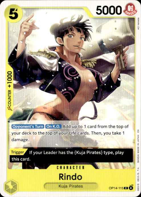 Rindo OP14-115 Common The Azure Sea's Seven Release Event Cards One Piece NM