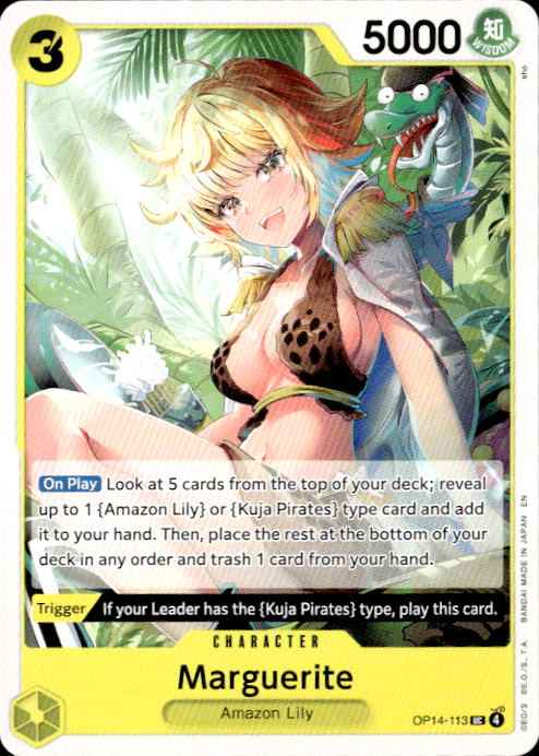 Marguerite OP14-113 The Azure Sea's Seven Release Event Cards One Piece NM