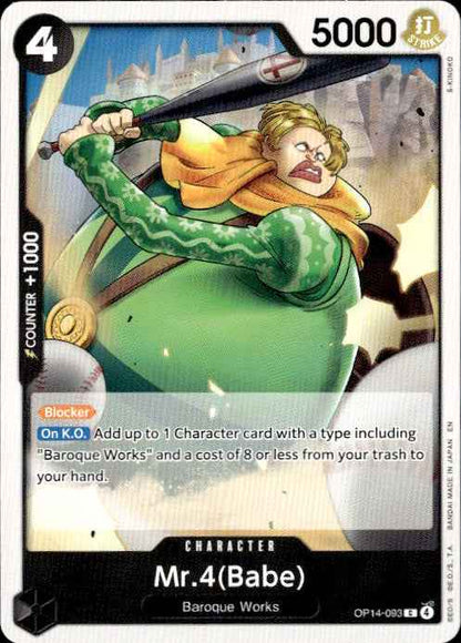 Mr.4(Babe) OP14-093 The Azure Sea's Seven Release Event Cards One Piece NM