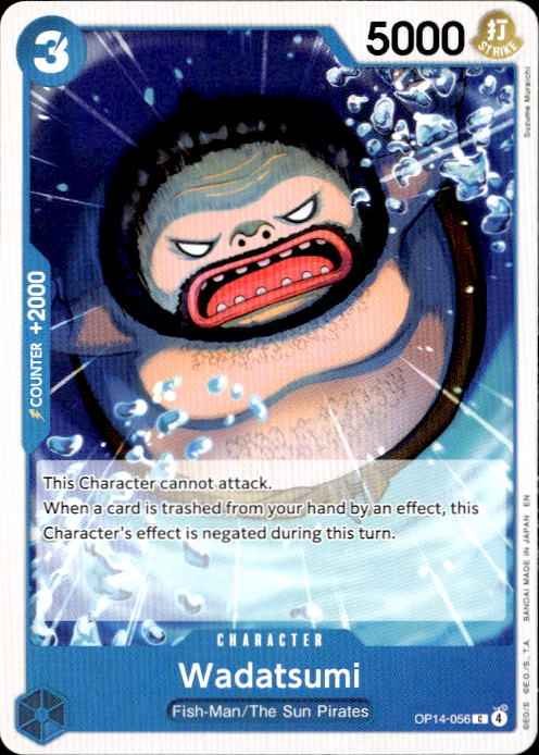 Wadatsumi OP14-056 Common The Azure Sea's Seven Release Event Cards One Piece NM