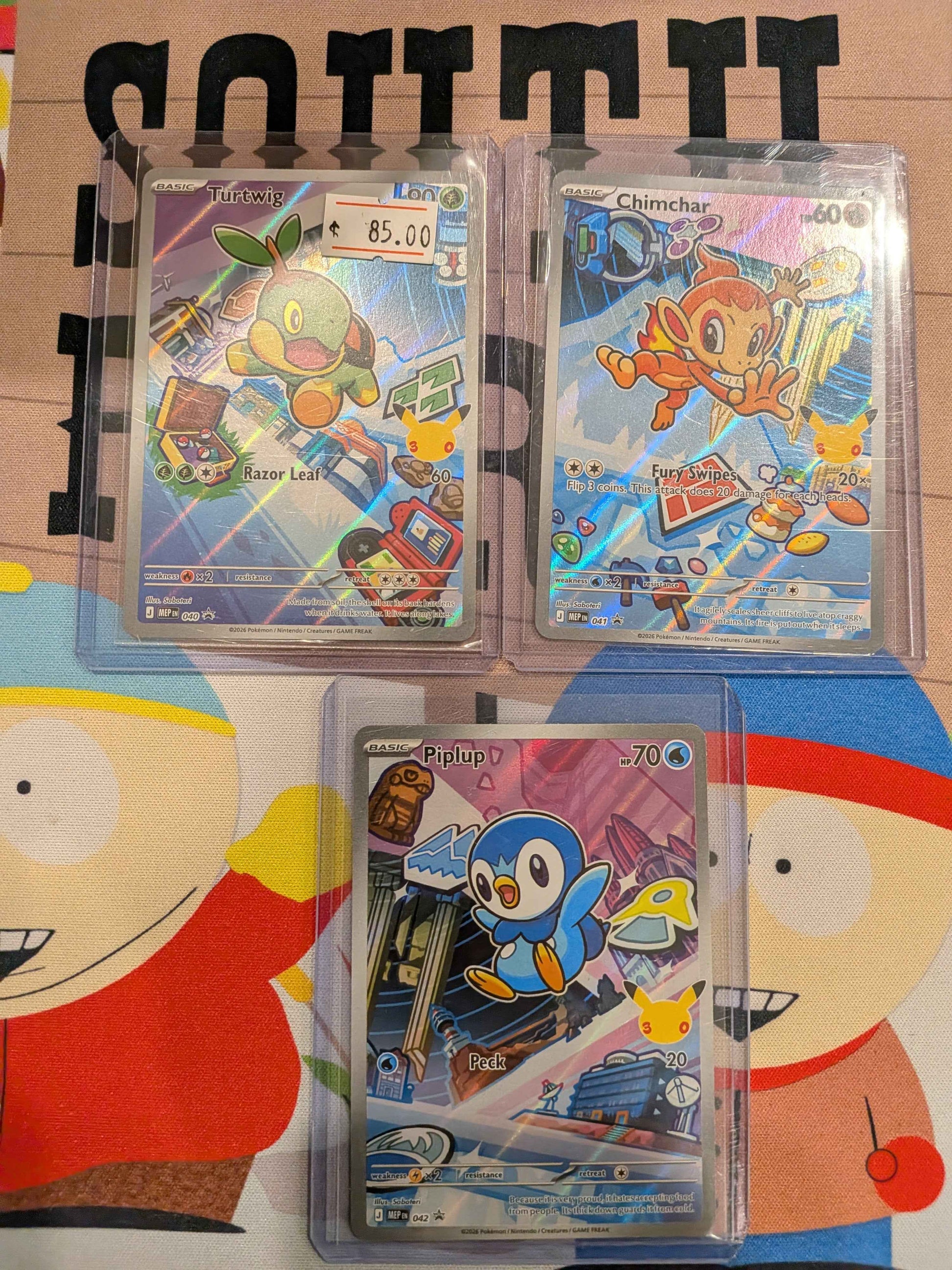 First Partners combo - Turtwig, Chimchar & Piplup