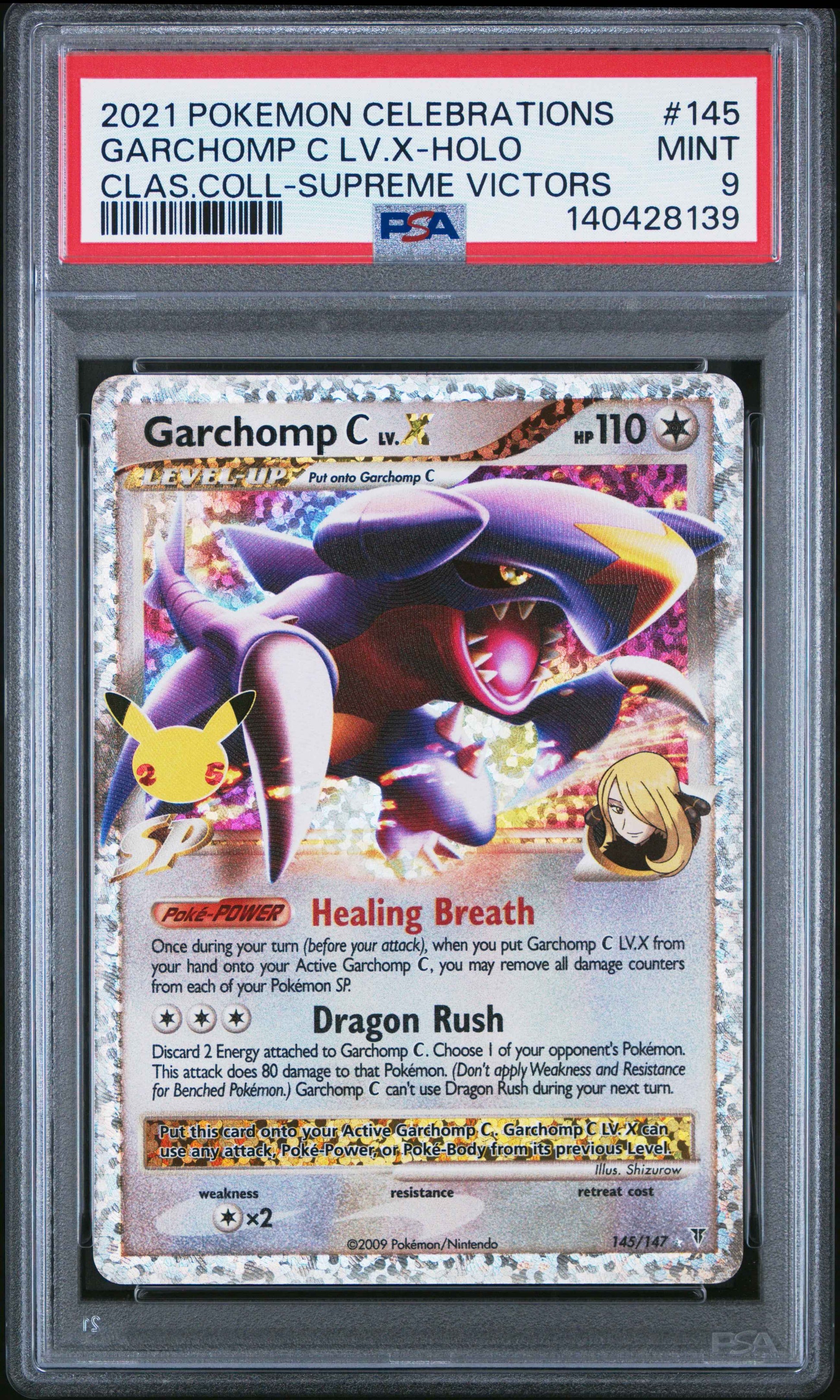 Garchomp C LV.X Holo 145 Celebrations Classic Collection Pokemon PSA 9