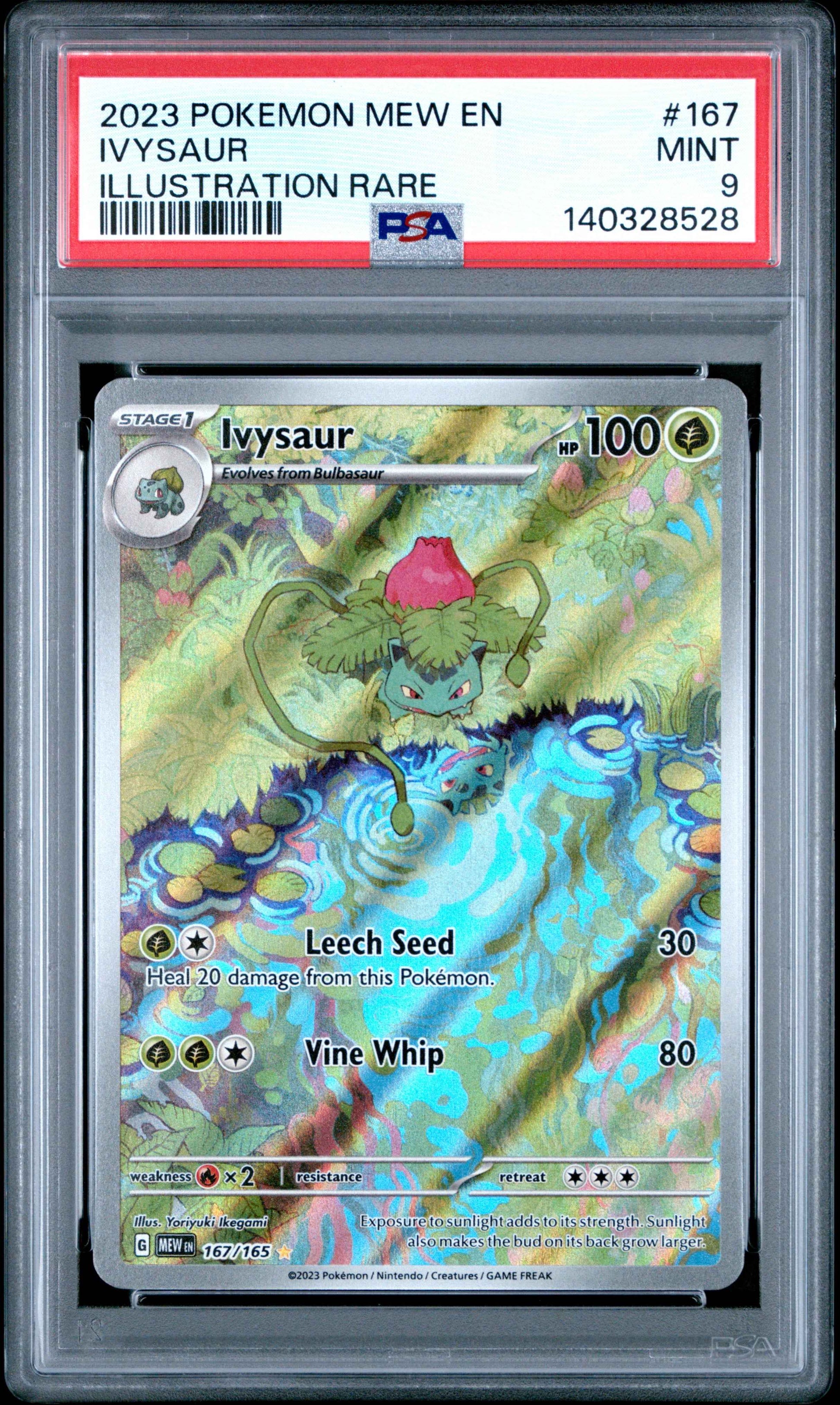 [PSA 9] Ivysaur 167/165 Illustration Rare 2023 Pokémon MEW EN 151
